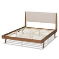 thumbnail image 5 of Baxton Studio Senna Beige and Walnut Brown Finished Wood King Size Platform Bed, 5 of 11