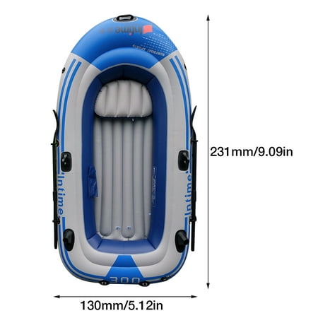2/3/4 Person Inflatable Boat with Paddle Air Pump Wear-resistant for  Drifting Fishing 