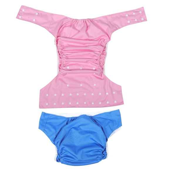 2 Pcs Nursing Cloth Diapers Breathable Adult Nappy Pee Men's Elder Blue