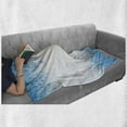 thumbnail image 6 of Winter Soft Flannel Fleece Throw Blanket, Abstract Ornaments Snowflakes Cold Weather Season Frozen Water Illustration, Cozy Plush for Indoor and Outdoor Use, 50" x 60", Sky Blue White, by Ambesonne, 6 of 6