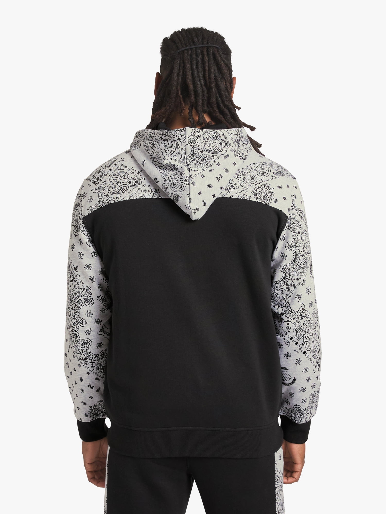 Dogg Supply by Snoop Dogg All-Gender Men's and Women's Bandana Print Zip Front Hoodie, Sizes XS-3XL