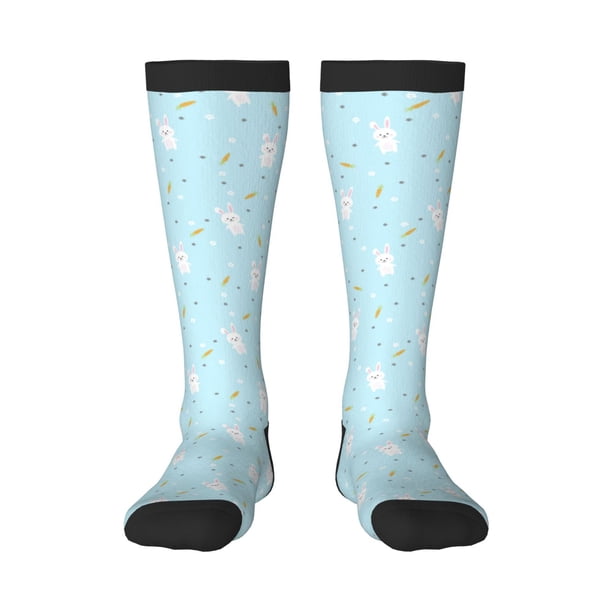 Balery Cute Bunny Calcetines novedosos Calcetines deportivos Calcetines hasta la rodilla Calcetines de algodón Calcetines originales y geniales