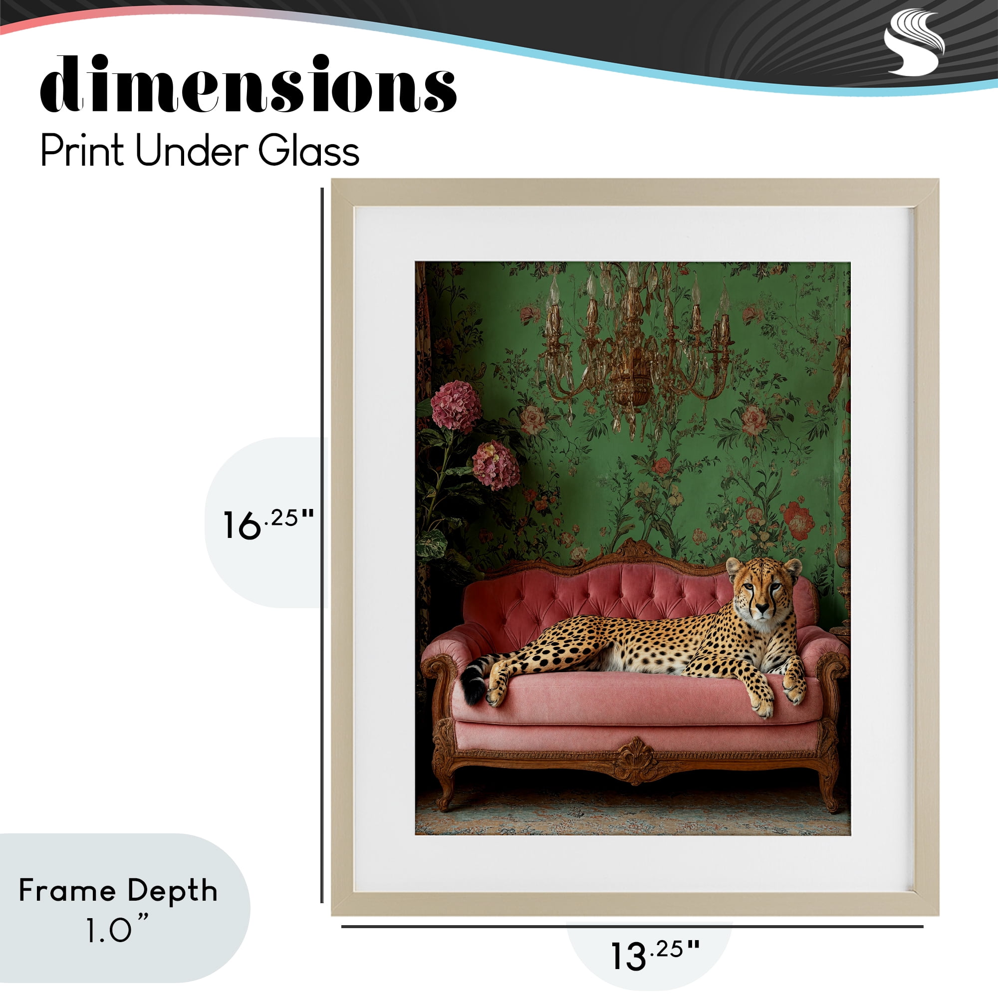 Stupell Industries Ornate Sophisticated Leopard Lounging Birch Framed Print Under Glass, design by Scott Stulberg