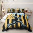 thumbnail image 2 of Erosebridal Abstract American Flag Quilt Full,Baseball Ice Cream Pattern Full Bedspread Sets For Boys Kids,3pcs, 2 of 7