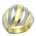 thumbnail image 1 of Alamode TK1219-7 Bague en Acier Inoxydable Bicolore IP Or pour Femmes Sans Pierre - Taille 7, 1 of 1
