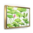 thumbnail image 3 of Designart 'Ancient Pink Lotuses In The Pond VIII' Traditional Framed Canvas Wall Art Print, 3 of 5