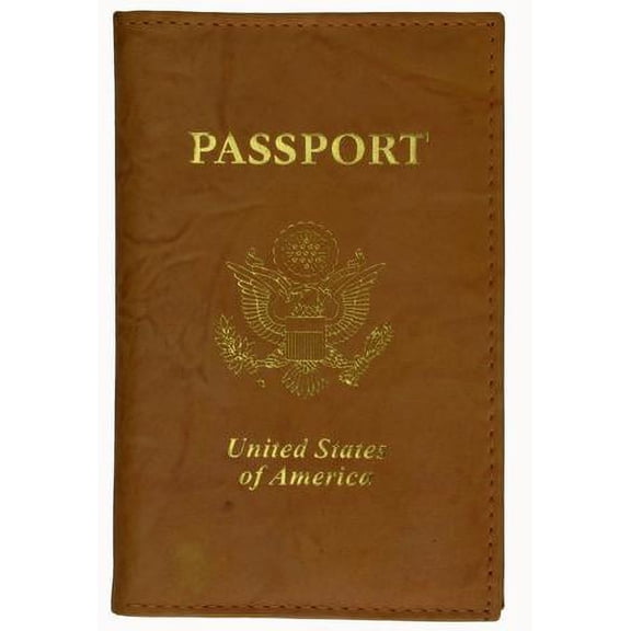 Marshal Wallet® Travel genuine leather Passport Holder Travel Accessory USA imprinted