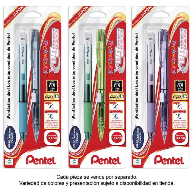 Bolígrafo Retráctil + Lapicero Automatico 0.5 mm Fino Pentel Varios modelos 1 Pieza.