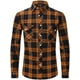 thumbnail image 1 of Camisa informal a cuadros para hombre, estilo formal, de negocios, de corte entallado y con bolsillos para uso social en la calle, 1 of 4