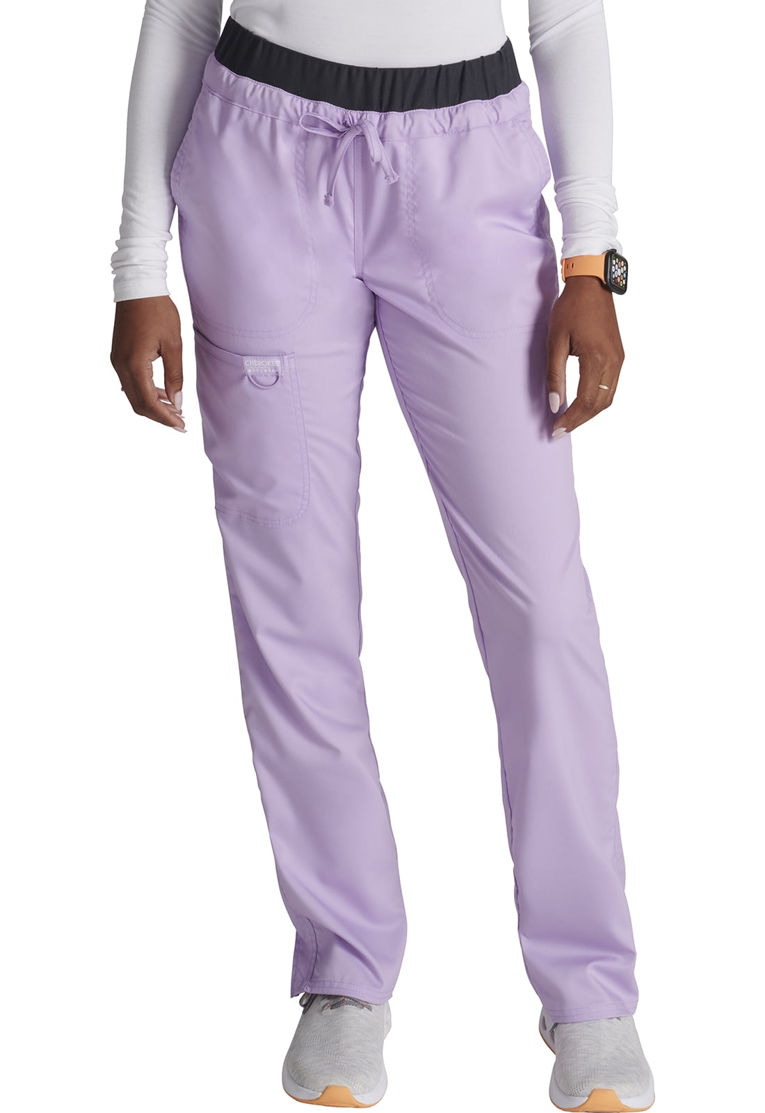 Cherokee Workwear Revolution Scrubs Pant For Women Mid Rise Tapered Leg