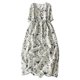 thumbnail image 1 of Gibobby Vestido casual de punto para mujer Vestido De Mujer Con Cuello En V Estilo Suelto Casual Lino Transpirable Vestido Floral(Blanco,G), 1 of 5