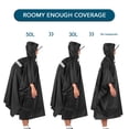 thumbnail image 4 of CHOK Poncho de Pluie à Capuche Imperméable Veste de Pluie Cyclisme Couverture de Pluie pour Camping Randonnée Pêche, 4 of 7