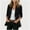 *Black, variant on Women's Long Sleeve Notch Collar Blazer with Shoulder Pads ,Casual Work Jacket Gray,Women's Plus XXL
