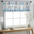 thumbnail image 2 of Lake Paddle Striped Valance Curtains for Kitchen/Living Room/Bathroom/Bedroom Window, Rod Pocket Small Topper Half Short Window Curtains Voile Sheer Scarf, Watercolor Vintage Wood Grain 42"x12", 2 of 8