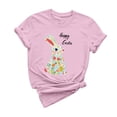 thumbnail image 3 of Inverlee Easter Shirts for Women Funny Bunny Eggs Graphic Tees Soft Short Sleeve T Shirts Blouses Summer Crewneck Dressy Casual Tops, 3 of 6