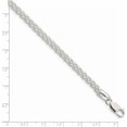 thumbnail image 4 of Sterling Silver 4mm Round Spiga Chain (22 X 4) Made In Italy qsp150-22, 4 of 5