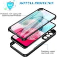 thumbnail image 2 of for Samsung Galaxy A34 5G Clear Case with Screen Protector, Slim Shockproof Soft TPU Bumper Full Body Protection Phone Cover Case for Samsung Galaxy A34 5G QC Blue, 2 of 10