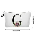 thumbnail image 3 of Personalized Initials Makeup Bag for Women - Floral Monogram Cosmetic Pouch, Travel Toiletry Organizer, Gift for Her, Bridesmaid, Mother's Day, Christmas, Birthday - Durable Polyester Fabric, 3 of 6