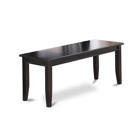 FurniFact Elegant Solid Wood Dining Bench with Black Finish for Versatile Seating