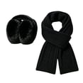 thumbnail image 3 of YUANxueke Kids 2-Piece Windproof Plush Ear Muffs Knitted Scarf Sets Solid Thermal Warm Winter Ski Outwear, 3 of 4