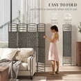 thumbnail image 6 of Topcobe 4 Panel Room Divider, Folding Screen, 5.6', Privacy Screen, Partition Room Dividers for Home, Apartment, Dark Gray, 6 of 7