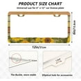 thumbnail image 3 of Coolnut Wooden Sunflower 2 Holes Car License Plate Frames 2PCS, Car License Plate Holder with Screw Caps Cover Set Automotive Exterior Parts Decoration for US Vehicles, 3 of 7