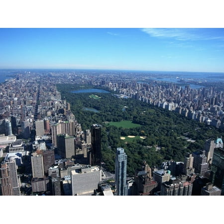 Aerial View of Central Park, NYC Print Wall Art By David (Best Aerial View Of Central Park)