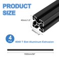 thumbnail image 2 of 4PCS T Slot 4040 Aluminum Extrusion, 1500mm European Standard Anodized Linear Rail Profile Framing for 3D Printer Parts CNC DIY Projects, Black, 2 of 5