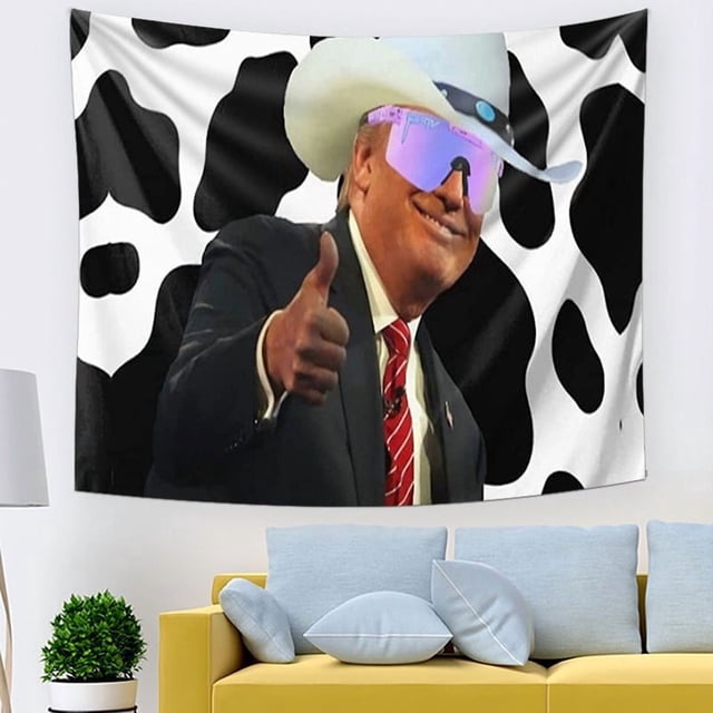 Tapestry Trumps Wall Room Aesthetic (microtela, 150 x 130 cm)