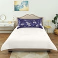 thumbnail image 5 of Satin Pillowcase Home Luxury Envelope Pillowcases Soft And Smooth White Navy Blue, 5 of 6