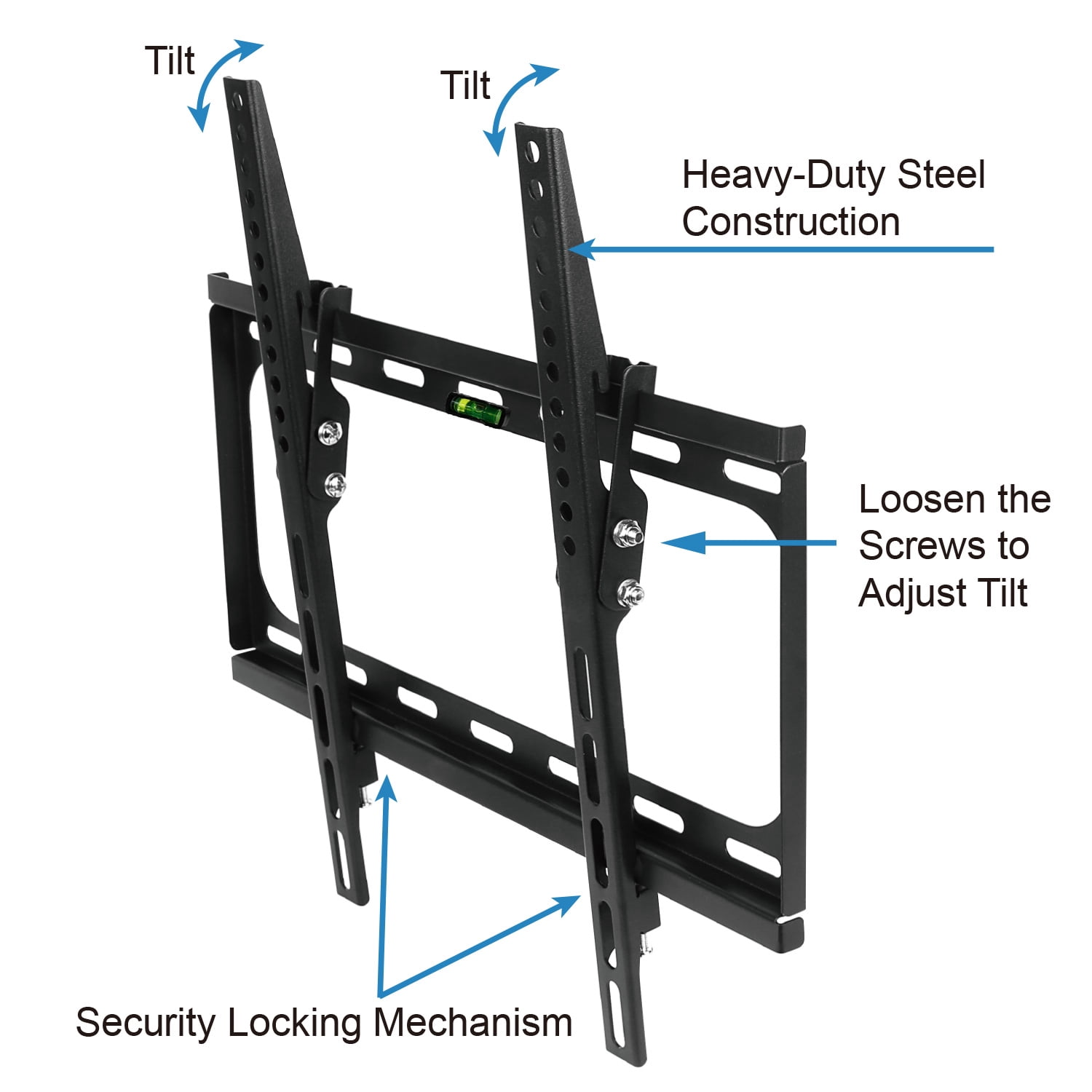 Imountek TV Wall Mount Tilt Dual Arm TV Mount Brackets Max VESA 400x400mm for 26-55in TVs, Black