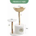 thumbnail image 3 of Royalbelle Stylish Feline Tower,Modern Cat Tree with Large Rattan Basket,Scratching Posts,Realistic Branch Design,Rest and Play,No branches, 3 of 9