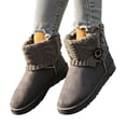 thumbnail image 3 of BXJX Womens Mid-Calf Boots, Warm Fleece-Lined Non Slip Slip On Snow Boots Gray Size 7, 3 of 6