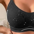 thumbnail image 4 of Njagoc3 Seamless Bras for Women Lace Trim Wireless Bra Gather Lift Support Bra Breathable Back Bra, 4 of 6