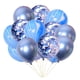 thumbnail image 1 of 5 Piezas de Globo de + 5 Piezas de Globo Metálico + 5 Piezas de Globo de Papel de Confeti Azul, 1 of 7