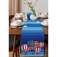 thumbnail image 2 of Hokiten Table Runners 108 Inches Long Dress Scarves, Independence Day Farmhouse Coffee/Dining/Kitchen Table Runner for Living Room, Hot Air Balloon Patriotic Star 13x108 Inch, 2 of 7