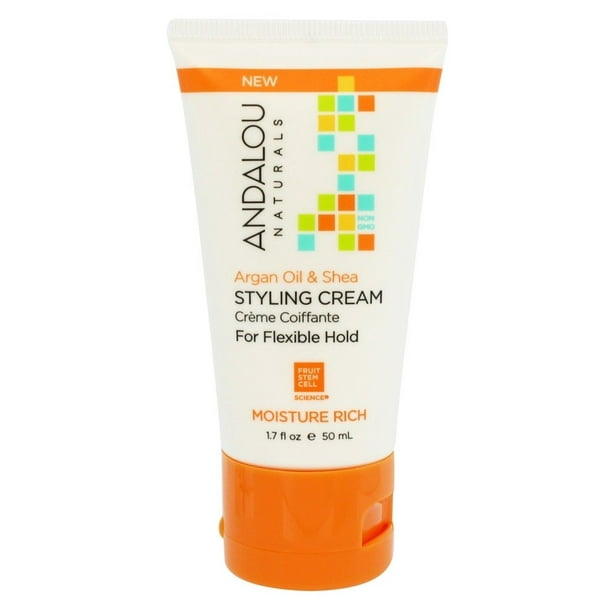 Andalou Naturals Moisture Rich Styling Cream Argan Oil & Shea 1.7