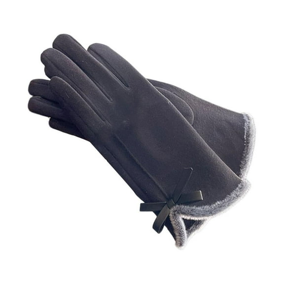 Weflink Winter Women Gloves Screen Touch Plush Lined Coldproof Hand Gloves for Outdoor