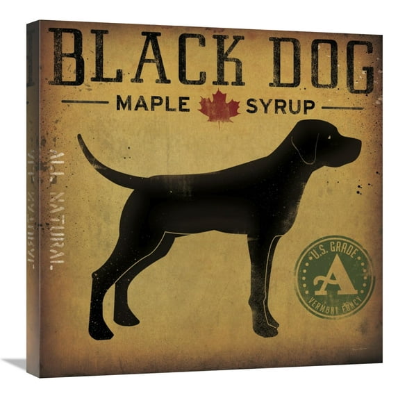 Global Gallery's 'Black Dog at Show No VT' By Ryan Fowler Stretched Canvas Wall Art