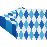 Fuliko 100 Pieces Oktoberfest Paper Napkins Party Napkins 13" 13" Unfolded Tableware for Oktoberfest Party Supplies Tents Table Decoration German