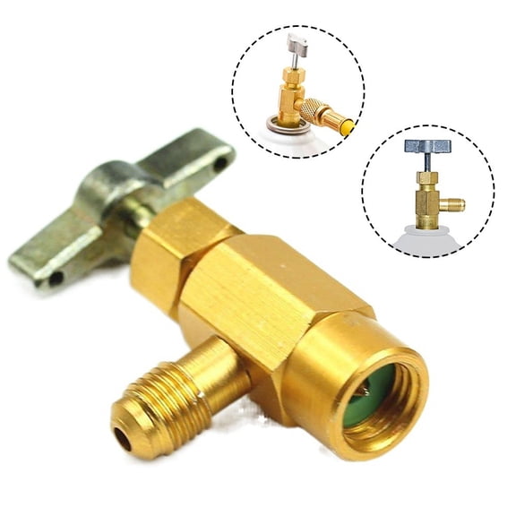 R134A Air Conditioning Refrigeration Tank Faucet Valve Bottle Opener Adapter