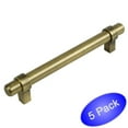 thumbnail image 1 of Cosmas 161-160BAB Brushed Antique Brass Contemporary Bar Cabinet Handle Pull - 6-5/16" (160mm) Hole Centers - 5 Pack, 1 of 1