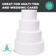 Square Cake Dummy, Styrene - 8 x 4