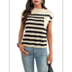 thumbnail image 2 of Suéter Informal de Rayas con Cuello Redondo y Aguja Gruesa para Mujer, Caqui, Talla S, 2 of 7
