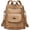 Camel, variant on PU Leather Backpack Purse for Women Fashion Multipurpose Design Handbag Ladies Shoulder Bags Travel Backpack Black