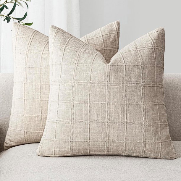 Xiao Hua Cojín decorativo, 1 unidad, color beige, pequeño, 40 x 40 cm, funda de chenilla con relleno de algodón PP - Cojines para sofá de salón, elegante elemento decorativo para sofá