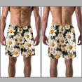 thumbnail image 3 of luoweisi Men's Beach Shorts Quick Dry Swim Trunks with Mesh Lining Daisy 2XL, 3 of 5