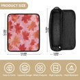 thumbnail image 4 of Hair Tool Organizer Bag with Heat Resistant Mat Removable Travel Storage Case for Hot Air Brushes Curling Irons Red Maple Leaf Pattern, 4 of 8