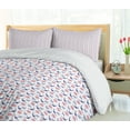thumbnail image 5 of Ambesonne Anchor Duvet Cover Sets, Classical Journey Theme, 2-King, Royal Blue Dark Coral, 5 of 7