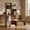 Brown, variant on Yardi Yard 6 Cubes Ladder Shelf Corner Bookshelf Storage Bookcase-White, Tall Bookshelf, Bookshelf for Living Room, Home Office, Bedroom, Balcony